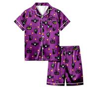 2025 Pyjamas De Halloween pour Enfants Ensemble Pyjama 2 Pièces Ensembles Fille et Ado Costume Cosplay Bien serré Coupe troite en Coton Doux Filles GarçOns