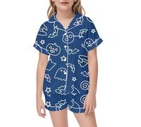 2025 Pyjamas pour Enfants 2 Pièces Ensemble Halloween Ensembles de imprimés Filles Bien serré Coupe troite Pyjama en Coton Doux Le Carnaval et la Fête d'halloween