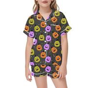2025 Pyjamas pour Enfants Halloween Déguisements Lot 2 Ensembles de Pyjama Fille Filles Ensemble en Coton Costume Vêtement Nuit et Adultes