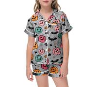 2025 Pyjamas pour Enfants Pyjama De Halloween Enfant Ensemble Ensembles Fille et Ado 2 Pièces Bien serré Coupe troite Haut Pantalons Adultes
