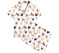 2025 Pyjamas pour Filles Ensemble Pyjama Kawaii d'été Vêtements de Nuit Enfant Ado T Shirt Tops et Pjs Shorts 2 Pièces Pyjashort Set Léger Mignonne Dinosaure Bébé Enfants Tout-Petit