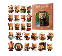 2025 Raccoon Christmas Coountdown Calendar, 2d Acrylic Charm Decor with 24 Raccoon Ornaments for Vacation Holiday Home Tree Car Rearview Mirror Wall Window Family Friends Countdown