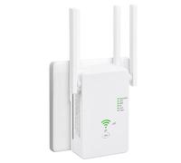 2025 Repeteur WiFi Puissant, Amplificateur WiFi 1200Mbps Double Bande 5GHz/2.4GHz, Répéteur WiFi Puissant 4 Antennes, 2 Ports LAN, WiFi Extender Compatible avec Toutes Les Box Internet (Blanc)