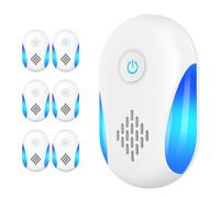 2025 Répulsif Ultrason Anti Rongeurs 6 Pièces, Appareil Ultrasonique Contre Rats, Moustiques, Cafards, Araignées, Sécurisé pour Femmes Enceintes, Enfants et Animaux, Usage Domestique & Commercial