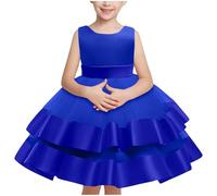2025 Robe de Soirée Enfant avec Bow Headwear Dress de Princesse Fille sans Manches Col Rond Robes Tutu Floral Print Mariage Anniversaire Cake Smash Baptême Robe Soirée Princesse Fête