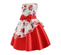 2025 Robe de Soirée Enfant Bowknot sans Manches Fleur Robe de Fête Mariage Pageant Baptême Tutu Fille Robes Élégante Robes d'anniversaire Ceremonie Mariage Fête Dress de Filles Princesse