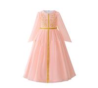 2025 Robe Enfant Fille Brodé Fleur Jupe Manches Longues Col V Robes Mariage Anniversaire Cake Smash Robe de Soirée Princesse Fête Dress d'anniversaire Ceremonie Mariage Fête 4-8 Ans
