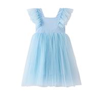 2025 Robe Enfant Fille été - Robes de Princesse en Tulle - Robe Maxi pour Fille Printemps sans Manches - Robes Filles pour La Fête Anniversaire Mariage - Dress de Fête pour 1-9 Ans