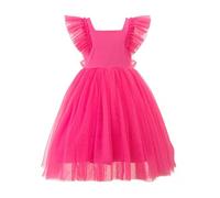 2025 Robe Enfant Fille été - Robes de Princesse en Tulle - Robe Maxi pour Fille Printemps sans Manches - Robes Filles pour La Fête Anniversaire Mariage - Dress de Fête pour 1-9 Ans