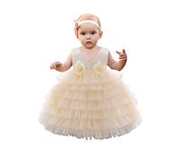 2025 Robe Enfant Fille Robe Tulle sans Manches Princesse Fleur Robes Mariage Fête Dress Fille Robes Fête d'anniversaire Demoiselle d'honneur Dress Filles pour La Fête Anniversaire Formel Mariage