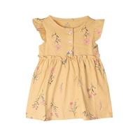 2025 Robe Fille Ete Imprimé Floral Robes de Soirée Fête Cocktail Mariage sans Manches A-Ligne Midi Dress Filles Chic et Elegant Vêtements Cadeau Enfant 9 mois-3 ans Pas Cher