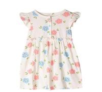 2025 Robe Fille Ete Imprimé Floral Robes de Soirée Fête Cocktail Mariage sans Manches A-Ligne Midi Dress Filles Chic et Elegant Vêtements Cadeau Enfant 9 mois-3 ans Pas Cher