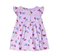 2025 Robe Fille Ete Imprimé Floral Robes de Soirée Fête Cocktail Mariage sans Manches A-Ligne Midi Dress Filles Chic et Elegant Vêtements Cadeau Enfant 9 mois-3 ans Pas Cher