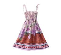 2025 Robe Fille Ete sans Manches Robe Princesse pour Enfants Robes d'été à Col Rond Dress de fête de Mariage Vêtements Décontractés Robes de Première Communion Anniversaire Fête Photographie 2-15 ans