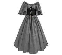 2025 Robe Medievale Femme Grande Taille Victorienne Steampunk Gothique Vintage Medievale Steampunk Costume MéDiéVal Femme DéGuisement Victorienne Dress DéGuisements Halloween Renaissance