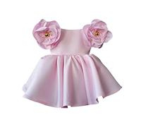 2025 Robe Petites Enfant Filles Tutu Elégante Manches Courtes Robe Anniversaire Formel fête Mariage Baptême Demoiselle d'honneur Communion Robes Fleur Robes Pageant Fête de Mariage
