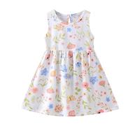 2025 Robe Princesse Enfant Fille sans Manche Pas Cher Robes Filles Chic Et Elegant Mignon Casual Soirée Bapteme Anniversaire Tunique Fille Ete Fluide Ample Dress de Plage Vacances Pas Cher 1-7 Ans