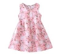 2025 Robe Princesse Enfant Fille sans Manche Pas Cher Robes Filles Chic Et Elegant Mignon Casual Soirée Bapteme Anniversaire Tunique Fille Ete Fluide Ample Dress de Plage Vacances Pas Cher 1-7 Ans