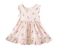 2025 Robe Princesse Fille été Fluide Imprimé Fleurie Bohème Ligne A Robe Filles Chic Et Elegant Casual Robes de Fête Soirée Ceremonie Vacances Tunique Robes d'été légère Dress de Plage 0-11 Ans
