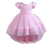 2025 Robe Princesse Fille Manches Courtes Dress d'anniversaire Ceremonie Fête Robes de Filles Princesse Floral Robes Filles pour Les Fêtes Formel Anniversaires et Mariages Robe Soiree