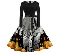 2025 Robes de d'halloween pour Femme Costume médiéval la Renaissance Robe Steampunk Vampire Viking Médiévale Victorienne Reine Vintage A-Line Toussaint Cosplay Halloween Carnaval