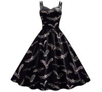 2025 Robes de d'halloween pour Femme Robe médiévale Steampunk Vampire Gothique Halloween Vintage A-Line Toussaint Soirée, Les Carnavals