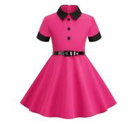 2025 Robes Enfant Filles été Manches Courtes- Robe de Princesse - Robe Jupe pour Fille Printemps - Robes Filles pour La Fête Anniversaire Formel Mariage - Dress de Fête pour 3-8 Ans
