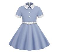 2025 Robes Enfant Filles été Manches Courtes- Robe de Princesse - Robe Jupe pour Fille Printemps - Robes Filles pour La Fête Anniversaire Formel Mariage - Dress de Fête pour 3-8 Ans