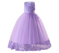 2025 Robes Filles Tulle sans Manches Enfant Princesse Tutu Fleur Robes Mariage Fête d'anniversaire Demoiselle d'honneur Robe Fille pour La Fête Anniversaire Formel Mariage 5-16 Ans