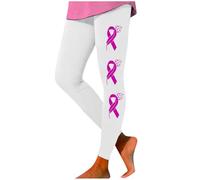 2025 Ruban Cancer, Leggings Sport Femme Femmes Haute Taille pour Tous Les Jours Confortable Elastique Pantalon De Yoga du Sein Sensibilisation Mois Imprimé