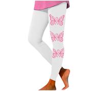 2025 Ruban Cancer, Leggings Sport Femme Femmes Haute Taille pour Tous Les Jours Confortable Elastique Pantalon De Yoga du Sein Sensibilisation Mois Imprimé