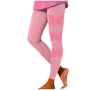2025 Ruban Cancer, Leggings Sport Femme Femmes Haute Taille pour Tous Les Jours Confortable Elastique Pantalon De Yoga du Sein Sensibilisation Mois Imprimé