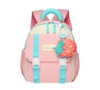 2025 Sac à dos léger pour enfants, maternelle, garçons et filles, design bloc de couleur, sac à dos de voyage robuste, petit sac à dos militaire sac à dos numérique, Rose, taille unique