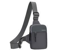 2025 - Sac de poitrine pour hommes, portefeuille, décontracté, sac à bandoulière multifonctionnel, petit sac à dos pour hommes, tout-petits et filles, gris, taille unique