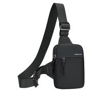 2025 Sacs à dos pour enfants hommes sac poitrine mode portefeuille décontracté sac à bandoulière multifonctionnel petit sac à dos hommes sacs à dos montage sac à dos, Noir , taille unique