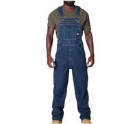 2025 Salopette de Travail Jeans Homme Grande Taille Hommes Cadeau Futur Papa Jogging Slim Fit Jean Overalls denim Combinaison Pantalon avec Bretelles Réglables Jean Mode Jumpsuit en denim Pas Cher