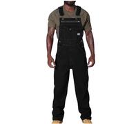 2025 Salopette de Travail Jeans Homme Grande Taille Hommes Cadeau Futur Papa Jogging Slim Fit Jean Overalls denim Combinaison Pantalon avec Bretelles Réglables Jean Mode Jumpsuit en denim Pas Cher