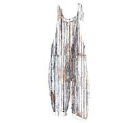 2025 Salopette Femme en Lin Ample en Coton Combishort Été Combinaison sans Manches Playsuit Chic Dos Nu Bodysuit Pantalon Large Vacances Soirée Plage Jumpsuit Combinaison Femmes Soldes Salopettes