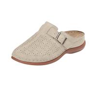 2025 Sandales Compensées d'été Femme Sandale À Évider Respirant Chaussures De Devant Rome FemmeCuir de Sport et D'Extérieur Bout fermé Slip-on Elégant Vacances Plage pour Femme (Beige, 40)