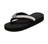 2025 Sandales de plage tendance pour femme - Pantoufles creuses décontractées - Chaussures plates rétro - Tongs pour femme, Argenté., 38.5 EU
