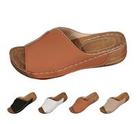2025 Sandales d'été élégantes pour femme Sandales orthopédiques avec compensées confortables soutien arc pantoufle mode décontracté léger pantoufles bout ouvert antidérapant sandales élégantes pour la