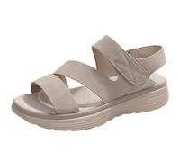 2025-Sandales Femmes Été Nouveau - Talon Épais & Semelle Douce, Bout Poisson, Lanière Magique, Pantoufles Compensées, Taille Grande - Style Casual Fashion, Pour Plage et Sport