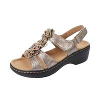2025 Sandales Orthopédique Femmes été Sandale De Marche Femme Orthopédique Confortables Plateforme Chaussures Antidérapantes Respirantes Bohême Bout Ouvert Sandales avec Talon Bloc
