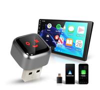 2025 Sans Fil Android Auto & Sans Fil Carplay Adapter 2 en 1 Convertir Wired Android Auto/Car Play en sans fil pour les Voitures avec Wired CarPlay, Car Play Adaptateur Sans fil Type-C/USB Plug & Play