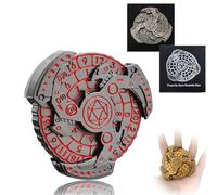 2025 Shadow Roulette Spinner de Dés pour Ensemble de Dés DND, 7-en-1 Dés Métalliques Dragon pour Dungeons and Dragons avec Coffret Cadeau, Cadeau pour Jeux de Rôle sur Table RPG (Rouge-Argent)