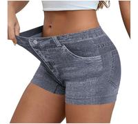 2025 Short en Jean Femme Sexy Bermuda en Jean Respirant et Confortable Été Pantacourt Droit Chic Shorts en Denim Large Slim Boyfriend Sexy Hot Pants avec Poches Décontracté Pantacourt Pas Cher