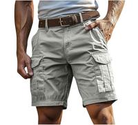 2025 Short Homme Bermuda Cargo Homme avec Multi-Poche Short de Sport Décontracté Shorts Running Plage Court Pantalon Jogging Casual Pantalon Court Travail Randonnée Outdoor Taille Elastique