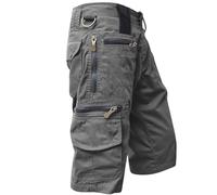 2025 Short Homme Cargo Travail Shorts Et Bermudas Décontracté avec Poches Tactique Pantacourt 3/4 Ete Grande Taille Bermuda Short de Sport Running Boxe Pantalon Court Travail Randonnée