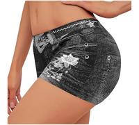 2025 Short Jeans Femme Sexy Bermuda en Jean Respirant et Confortable Été Pantacourt Droit Chic Denim Shorts en Jean Large Baggy Boyfriend Sexy Hot Pants avec Poches Décontracté Pantacourt Pas Cher