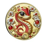 2025 Snake Year Coin, Year of The Snake Commemorative Coin, New Year Collectibles, Tabletop Ornaments, Spring Festival Decorations, Lunar New Year Coin, Chinese Snake Coin, Snake Year Keepsake,
